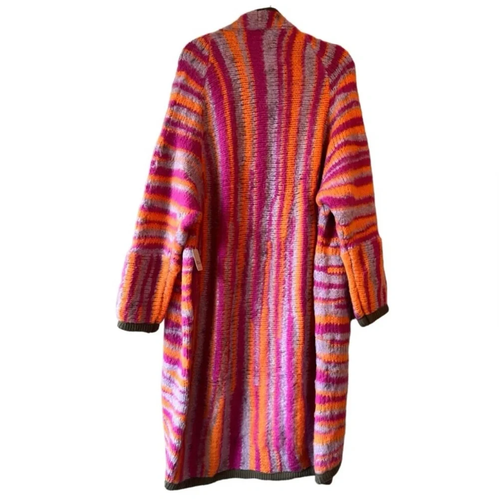 NWT Free People Pink Tiger Knit Duster